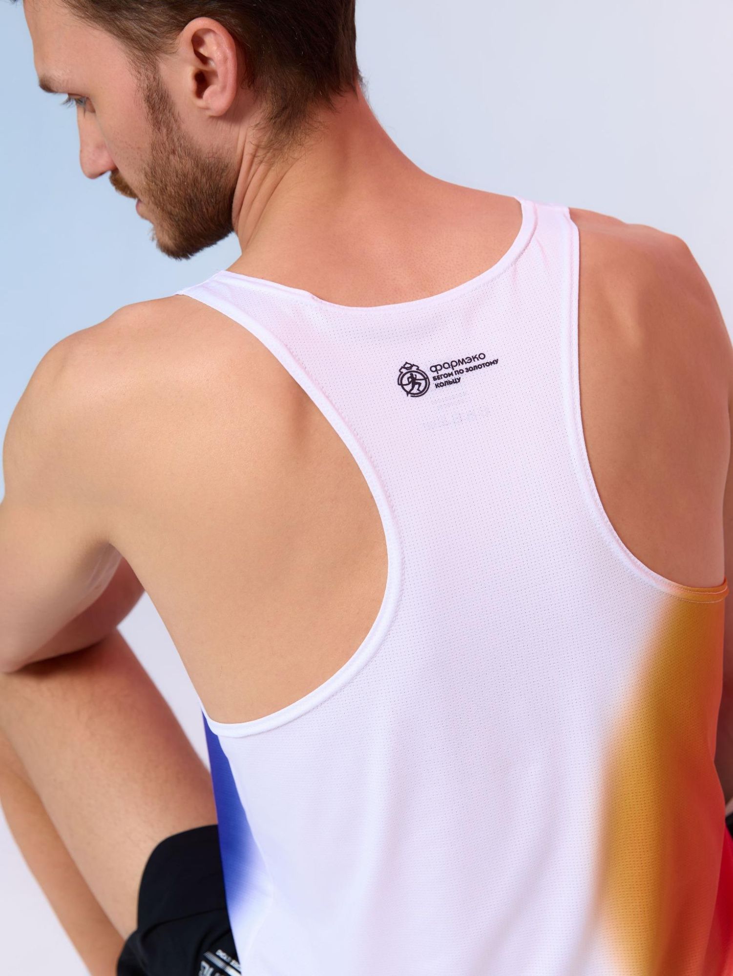 Майка белая «Бег, меняющий жизнь» 